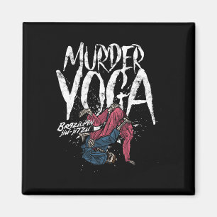 Mord Yoga Rolig Brasiliansk Jiu Jitsu Wrestling Di Magnet