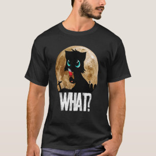 Mördande svart katt som med Knivar full månshall T Shirt