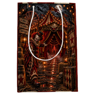 Mördarclown Halloween-natt på spökcirkus