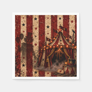 Mördarclown Halloween-natt på spökcirkus Pappersservett