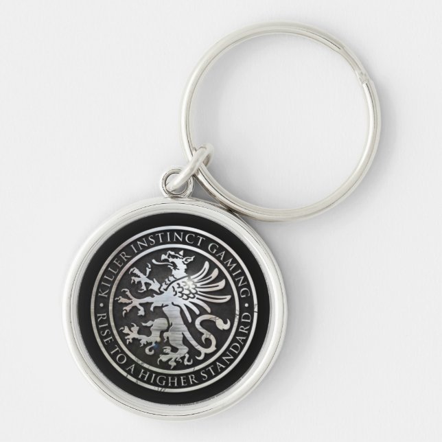Mördareinstinkt högvärdiga Keychain Rund Silverfärgad Nyckelring (Framsidan)
