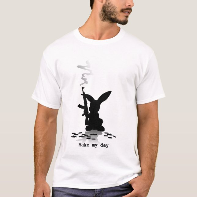Mördarekanin - gör min dag t-shirt (Framsida)
