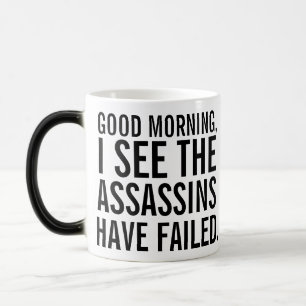 "mördarna har misslyckats" kaffe mugg