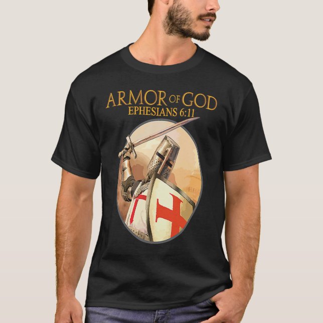 Mordarv från Gud Ephesian Bible Verse Religiösa Ch T Shirt (Framsida)