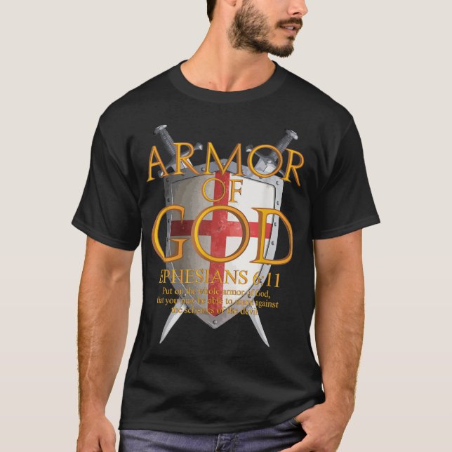 Mordarv från Gud Ephesian Bible Verse Religiösa Ch T Shirt (Framsida)