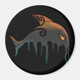 mördarval Halloween Magnet
