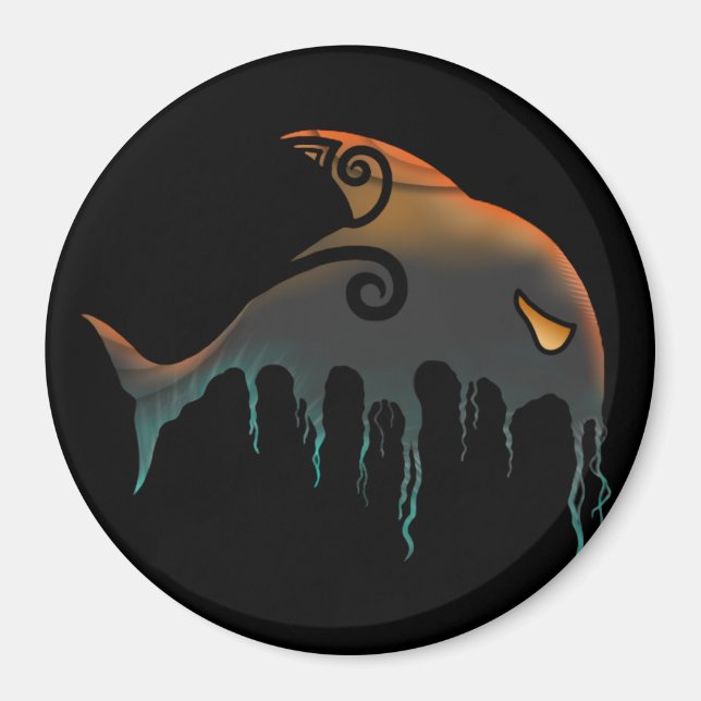 mördarval Halloween Magnet (Framsidan)