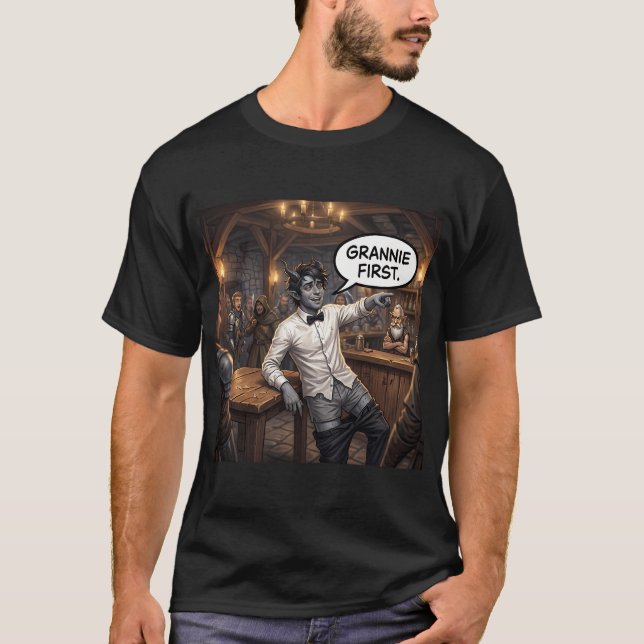 Mordecais prioriteringslista t shirt (Framsida)