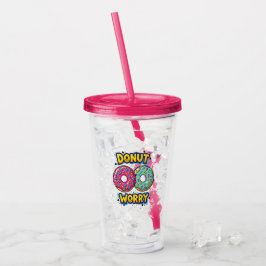 Mördeg bekymra inte Akryl Tumbler Take Away Mugg