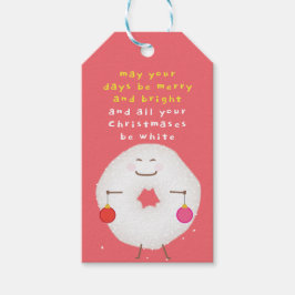 Mördegskrans jul  presentetikett