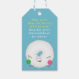 Mördegskrans jul  presentetikett