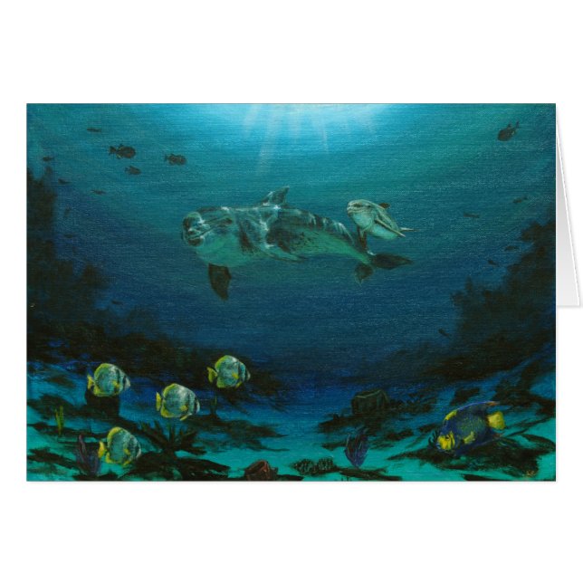Mordelfin och kalv OBS kort (Framsidan Horizontal)