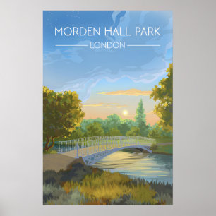 Morden Hall Park London Resemålning Plakat Poster