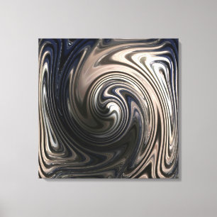 Mordern Blue Metall Canvastryck