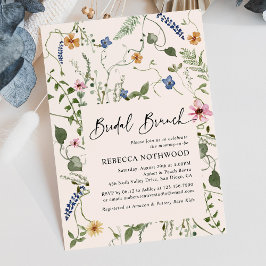 Mordern Boho WildblommMöhippa Brunch Shower Inbjudningar