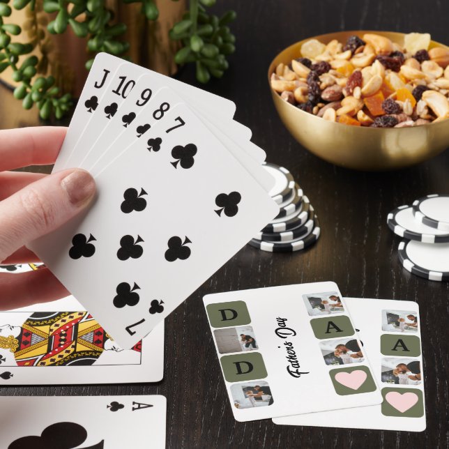 Mordern Photo Collage Fars dag Casinokort (På plats)