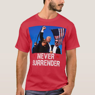 Mordet på Fight Donald Shooting Aldrig Surrende T Shirt