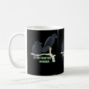 Mordförsök roliga Corvids Kaffemugg