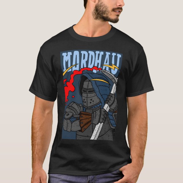 Mordhau Knight's Sword Chop. Bilduppspelning T Shirt (Framsida)