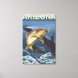 Mordisk forell FishingArizona Canvastryck