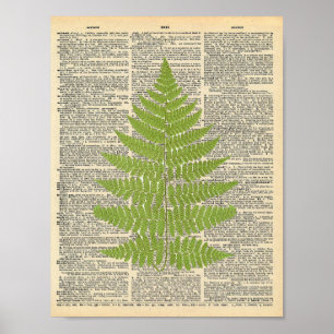 Mordlistesida för vintagen Forest Fern poster