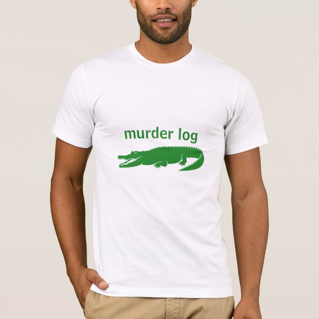 mordlogg, gullig alligator pun  t shirt (Framsida)