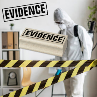 Mordmysterespel Bevislåda Kontor Gummistämpel Stämpel