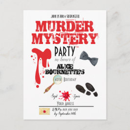 Mordmysteriefödelsedagsfest Inbjudan