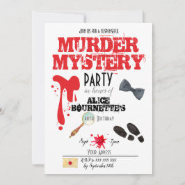 Mordmysteriefödelsedagsfest inbjudningar
