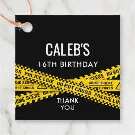 Mordmysterium Dinafton Gula Polisbrickar Gåvor Etiketter