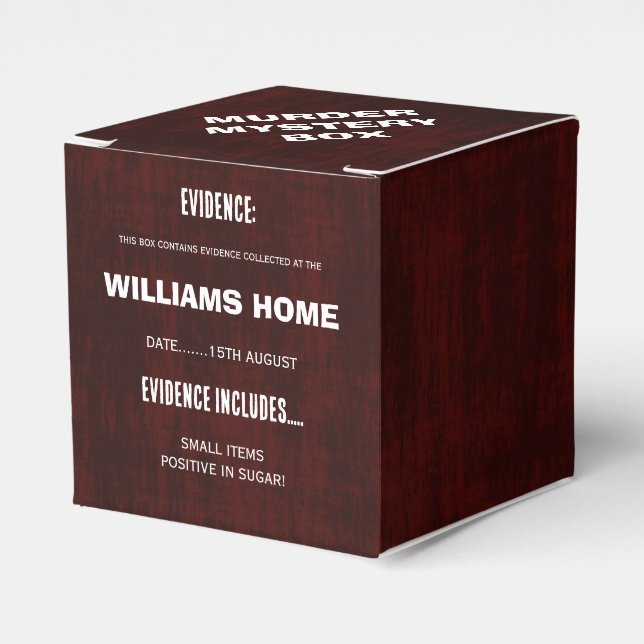 Mordmysterium Presentaskar (Framsidan Sidan)