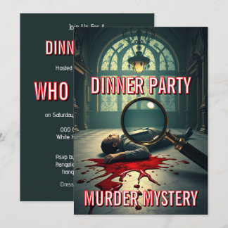 Mordmystermiddag party Tema DIY Inbjudningar