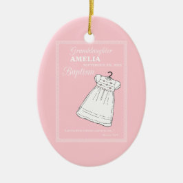 Mordotter, Baptism Gown på Rosa Personlig Julgransprydnad Keramik