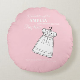 Mordotter, Baptism Gown på Rosa Personlig Rund Kudde
