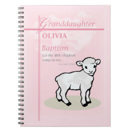 Mordotter Baptism Rosa Lamb Personlig Anteckningsbok