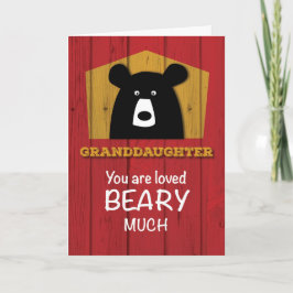 Mordotter Bear Valentine Önskemål på Red Wood Gr Helgkort