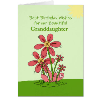 Mordotter Best Birthday Önskemål Flowers Grass Hälsningskort