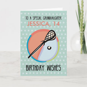Mordotter Birthday, Lacrosse Sport, Personaliz Kort