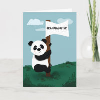Mordotter Birthday Panda klättrande Flagga Pole
