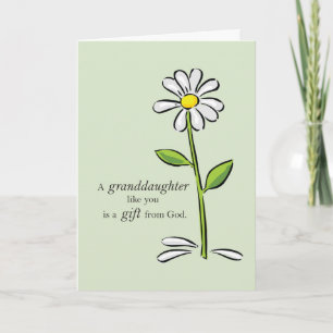 Mordotter Birthday, Religiösa Grönt Daisy Flow Tack Kort