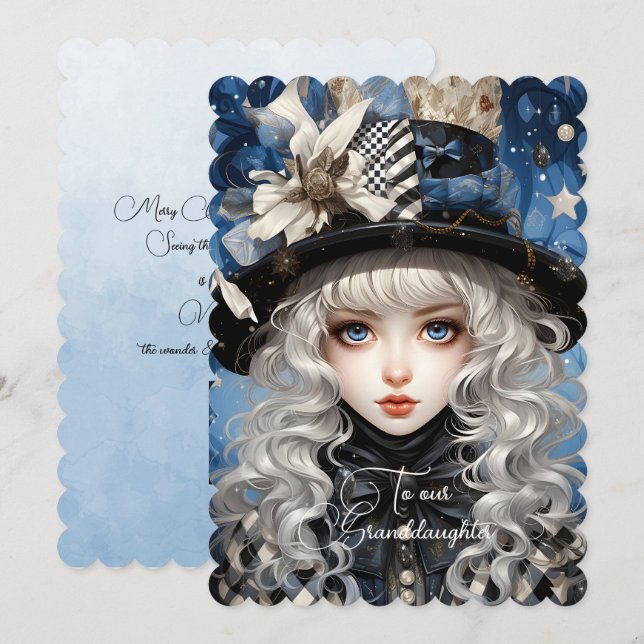 Mordotter Blonde Hjärn Girl Önskemål (Fram/baksida)