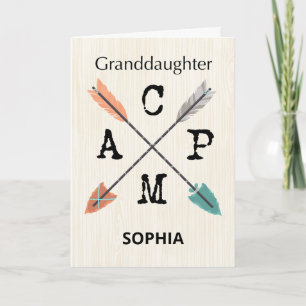 Mordotter Camp Personalize Namn-pilar Kort