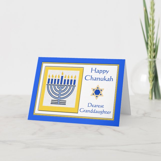 Mordotter Chanukah Contemporary Menorah Kort (Framsida)