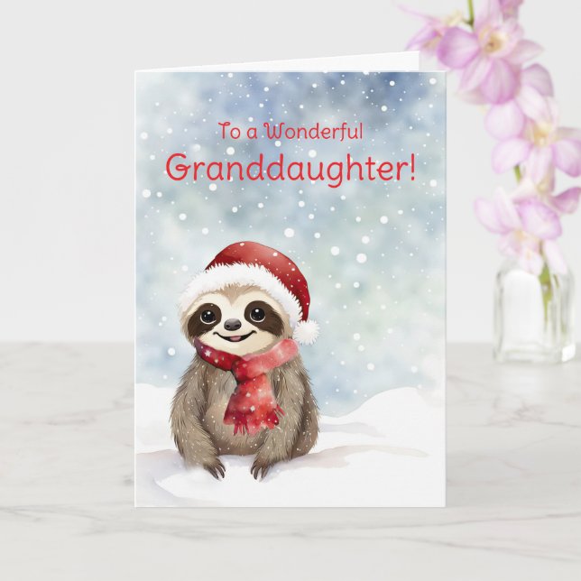 Mordotter Cute Sloth Animal Jul Kort (Orkide)