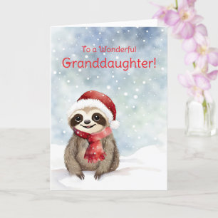 Mordotter Cute Sloth Animal Jul Kort