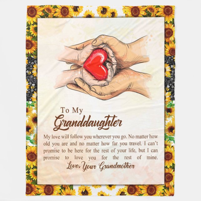 Mordotter Gift| Kärlek Grandmor Family Group Fleecefilt (Framsidan)