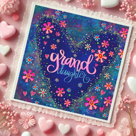 Mordotter Heart Blommigt Söt Valentine Card