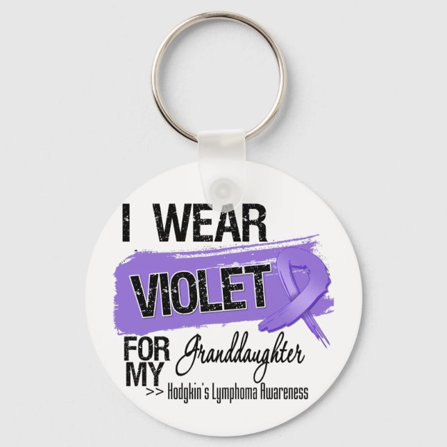 Mordotter Hodgkins Lymphoma Ribbon Nyckelring (Framsida)