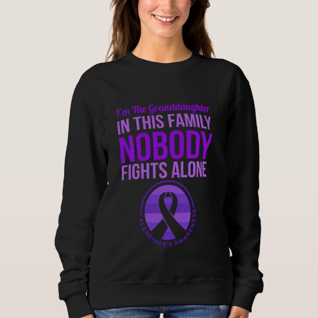 Mordotter Ingen slåss mot Ensamen Alzheimers krig T Shirt (Framsida)