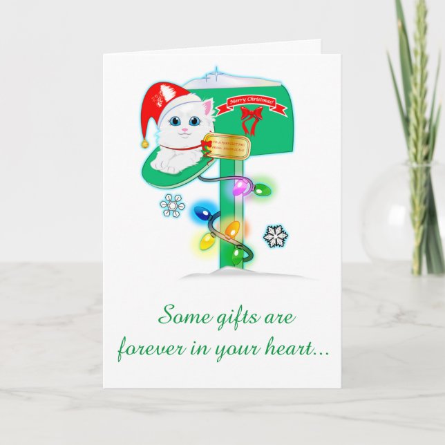 Mordotter: Jul Kitten i postlådan Helgkort (Framsida)